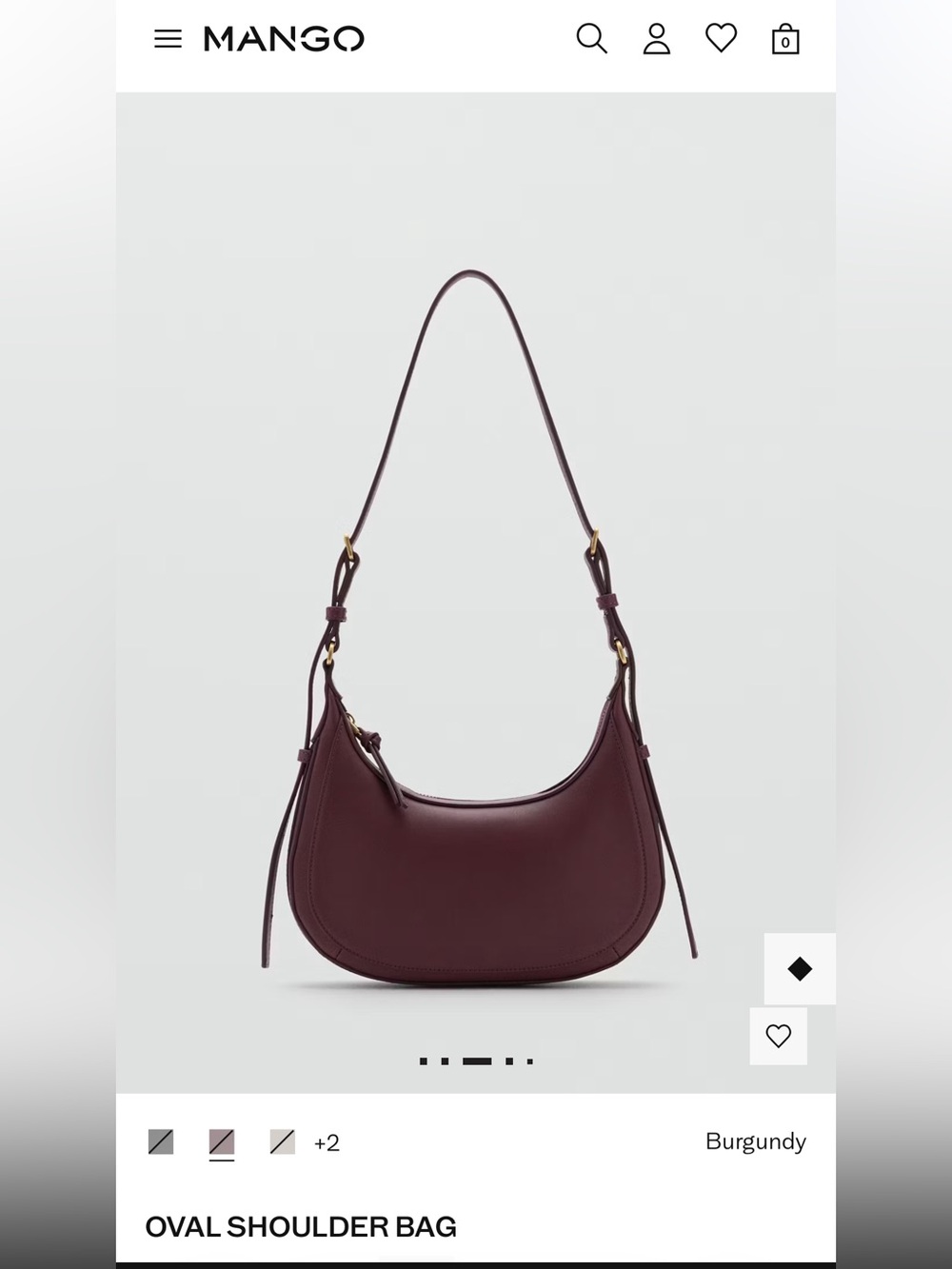 Mango Burgundy Purse - Picture 4 of 4
